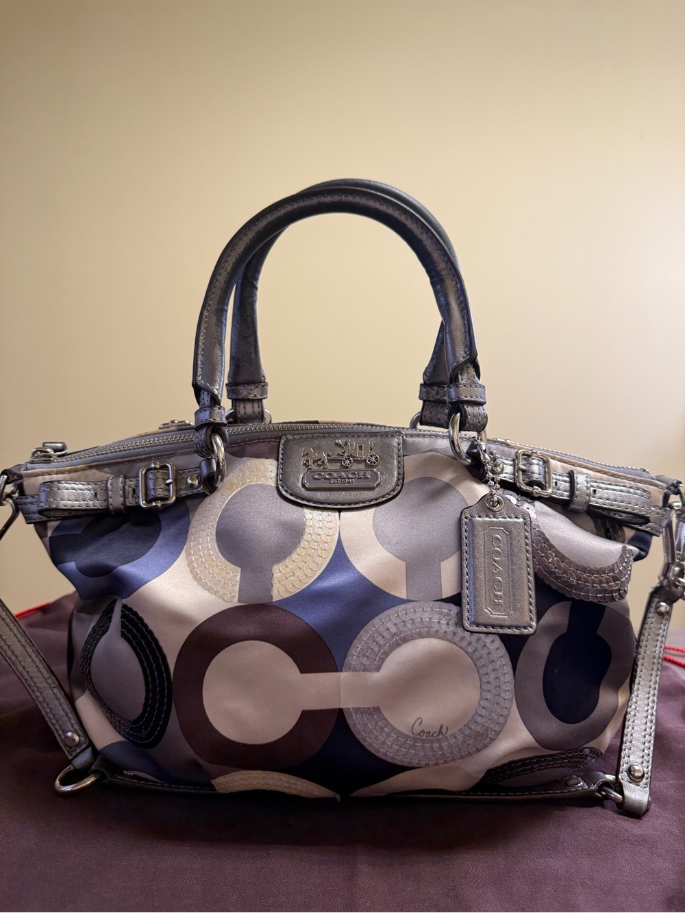 Coach 2010 Madison Clover Sophia Sateen Purse
